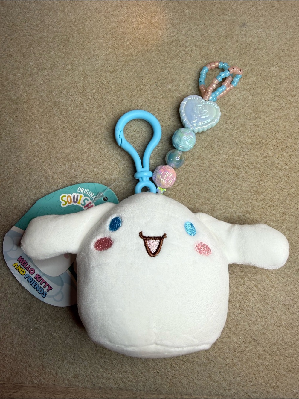 Squishmallows Hello Kitty Cinnamoroll Squishy Plush Keychain/ Bag Charm- NWT
